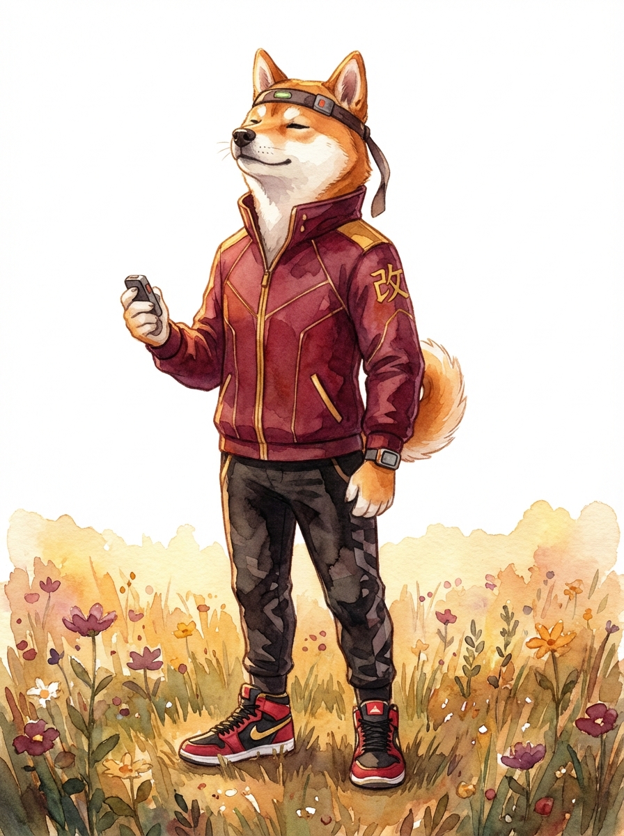 Kaizen, shiba inu z klikerem, trener cierpliwości w Psiej Zgrai