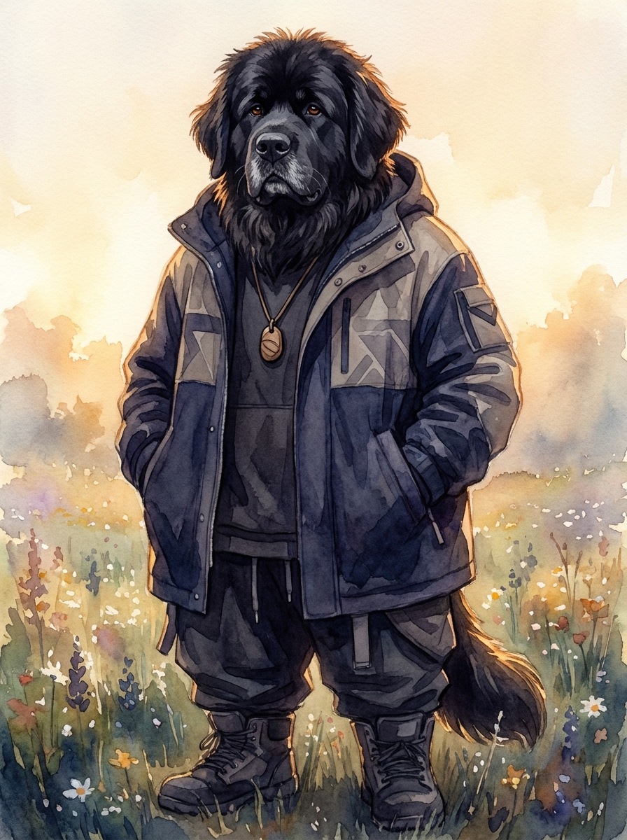 Stoik, nowofundland mędrzec z kamykiem na szyi, bohater Psiej Zgrai